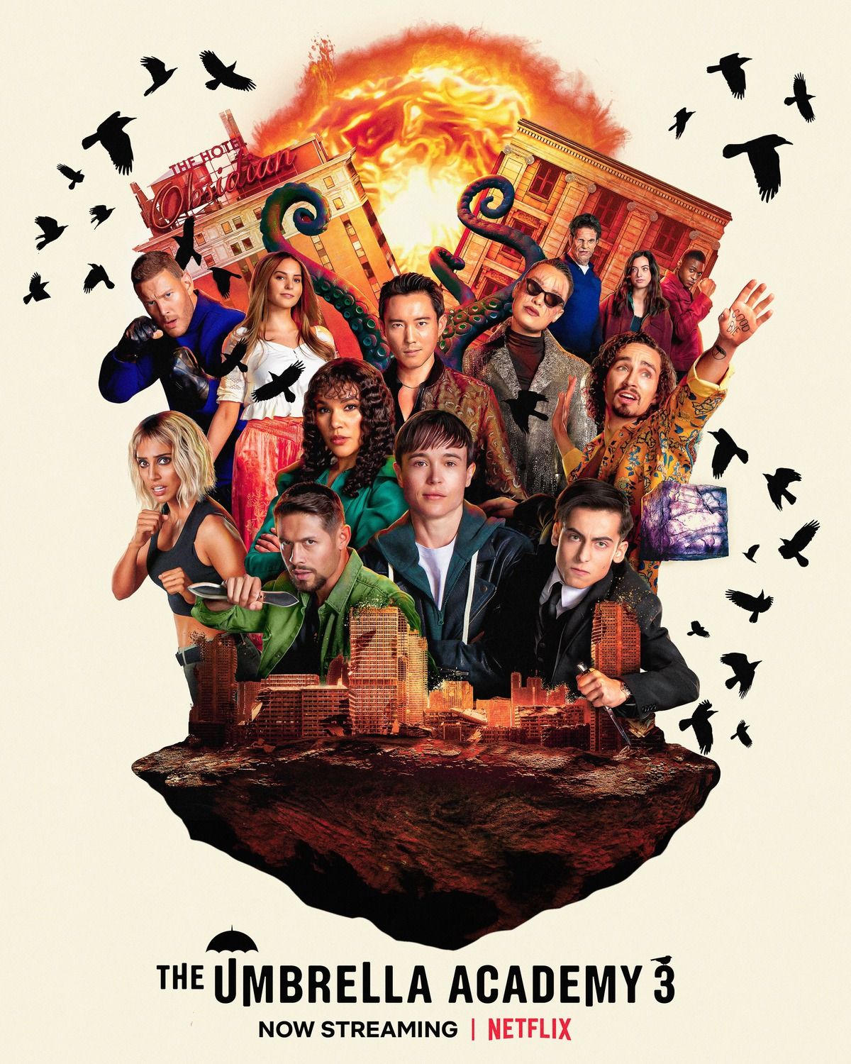 Cartaz da Netflix da Academia Umbrella