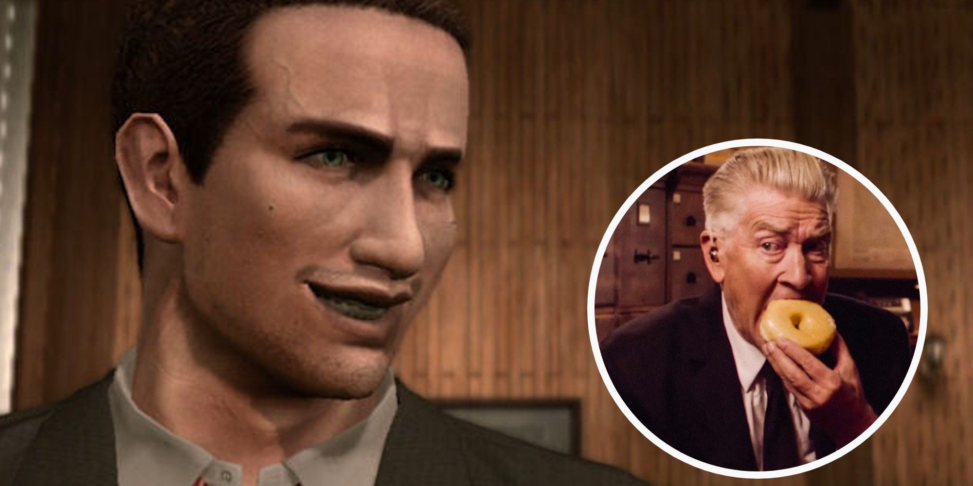 Francis York Morgan from Deadly Premonition and David Lynch as Gordon Cole in Twin Peaks