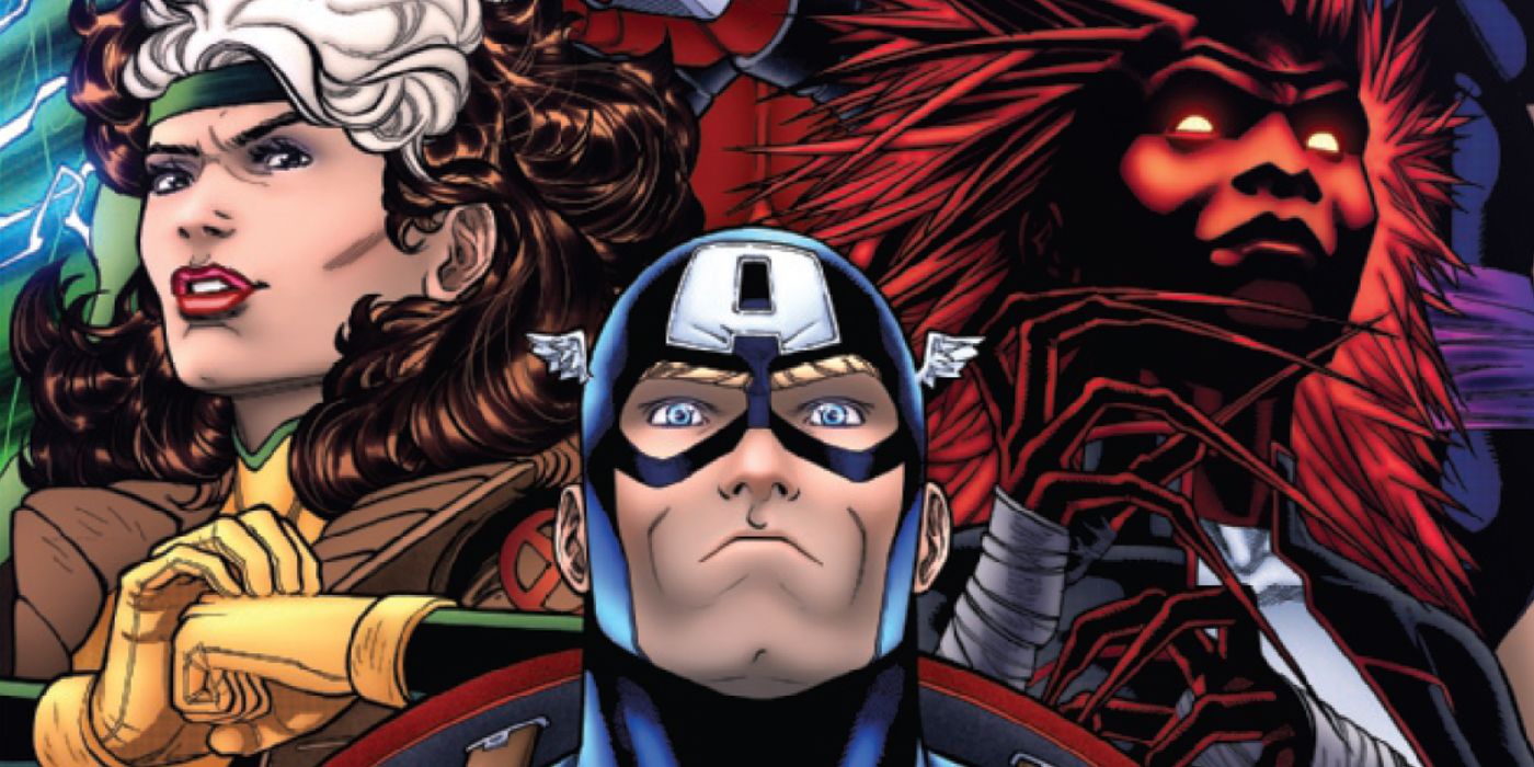 captain america, penance, and rogue all standing together on the cover of uncanny avengers