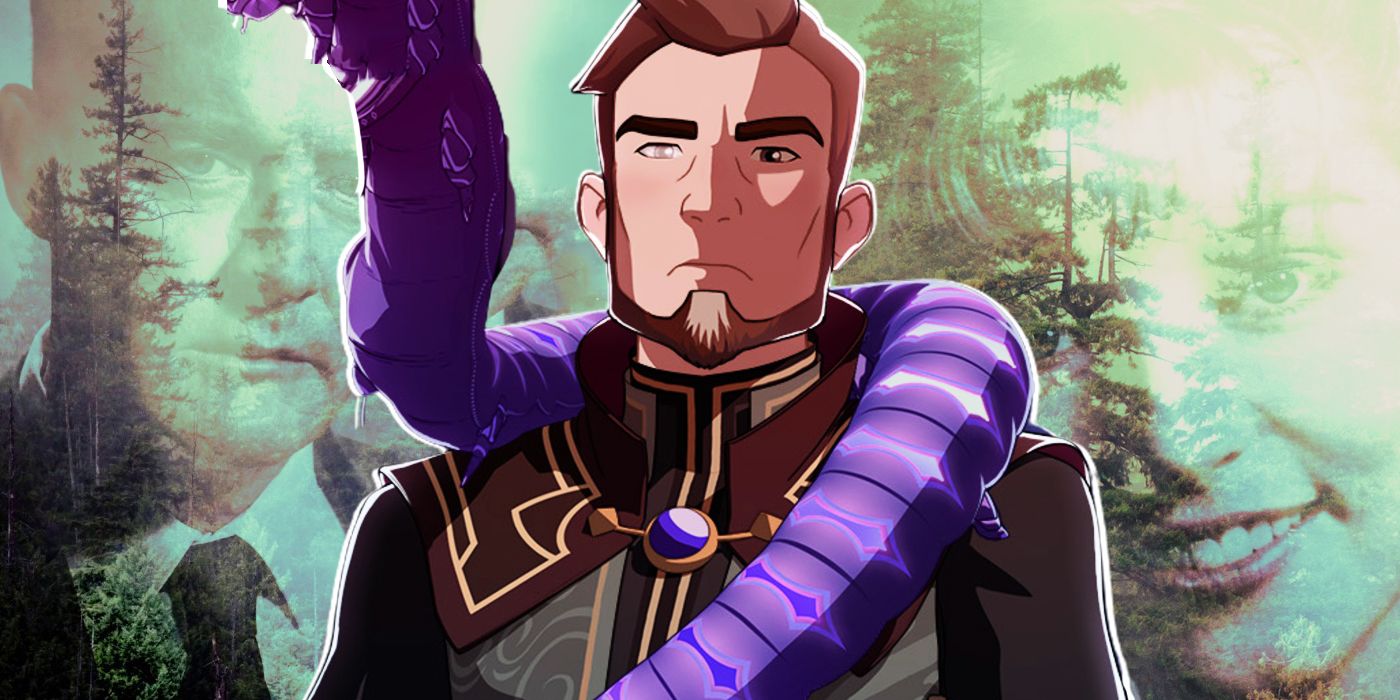 Viren from Netflix's The Dragon Prince over Twin Peaks' Dale Cooper and Laura Palmer Posters