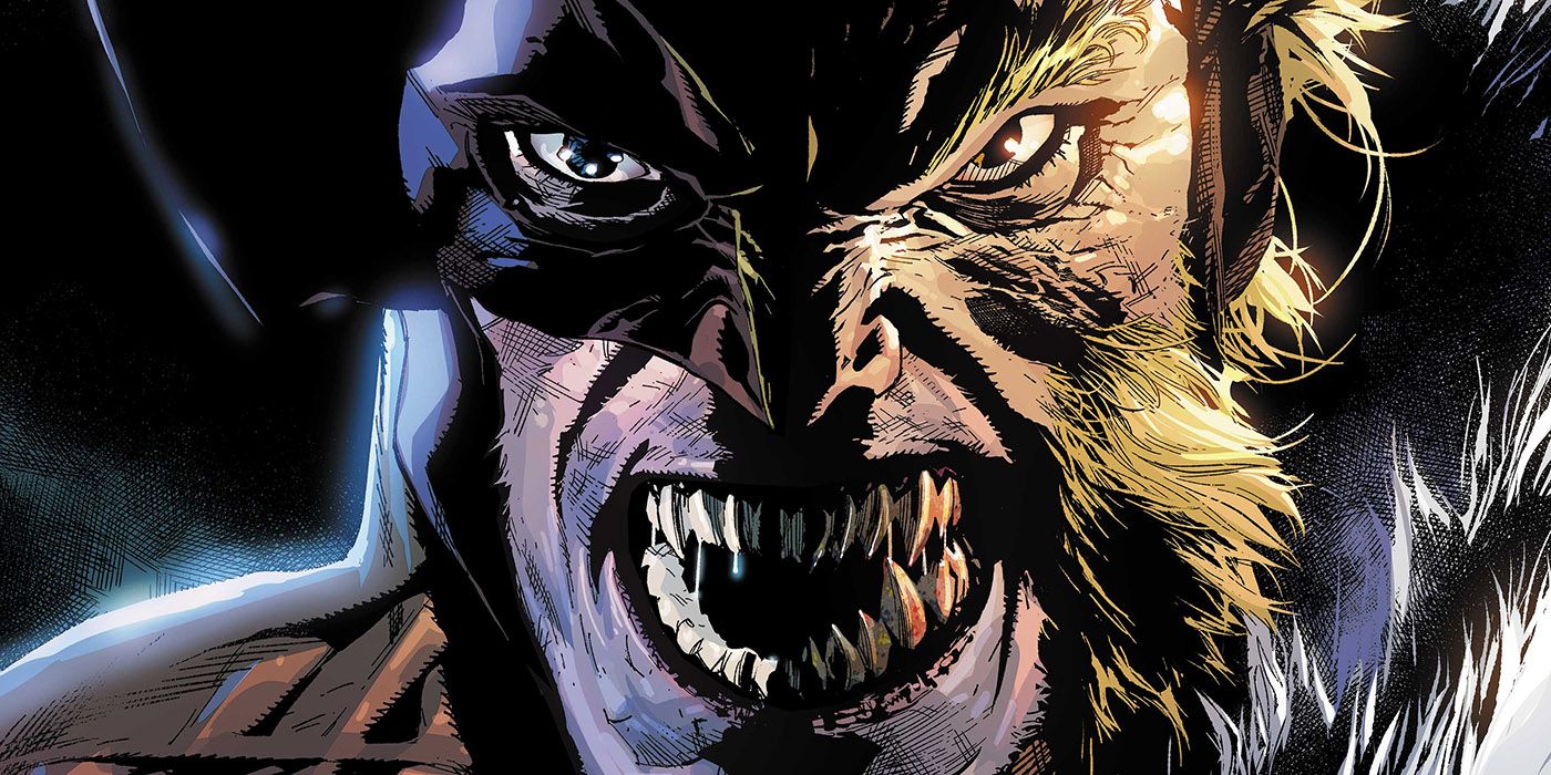 Wolverine #41 cover with Logan and Sabretooth's faces merged