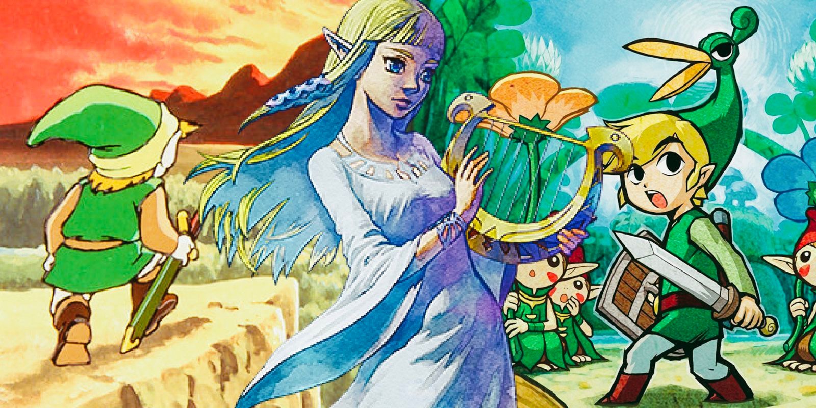 Zelda de Skyward Sword, Link no Zelda original e Minish Cap