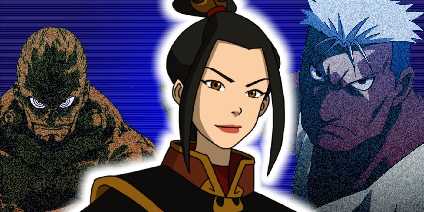 Lordgenome from Gurren Lagann; Azula from Avatar: The Last Airbender; Scar from Fullmetal Alchemist: Brotherhood. 