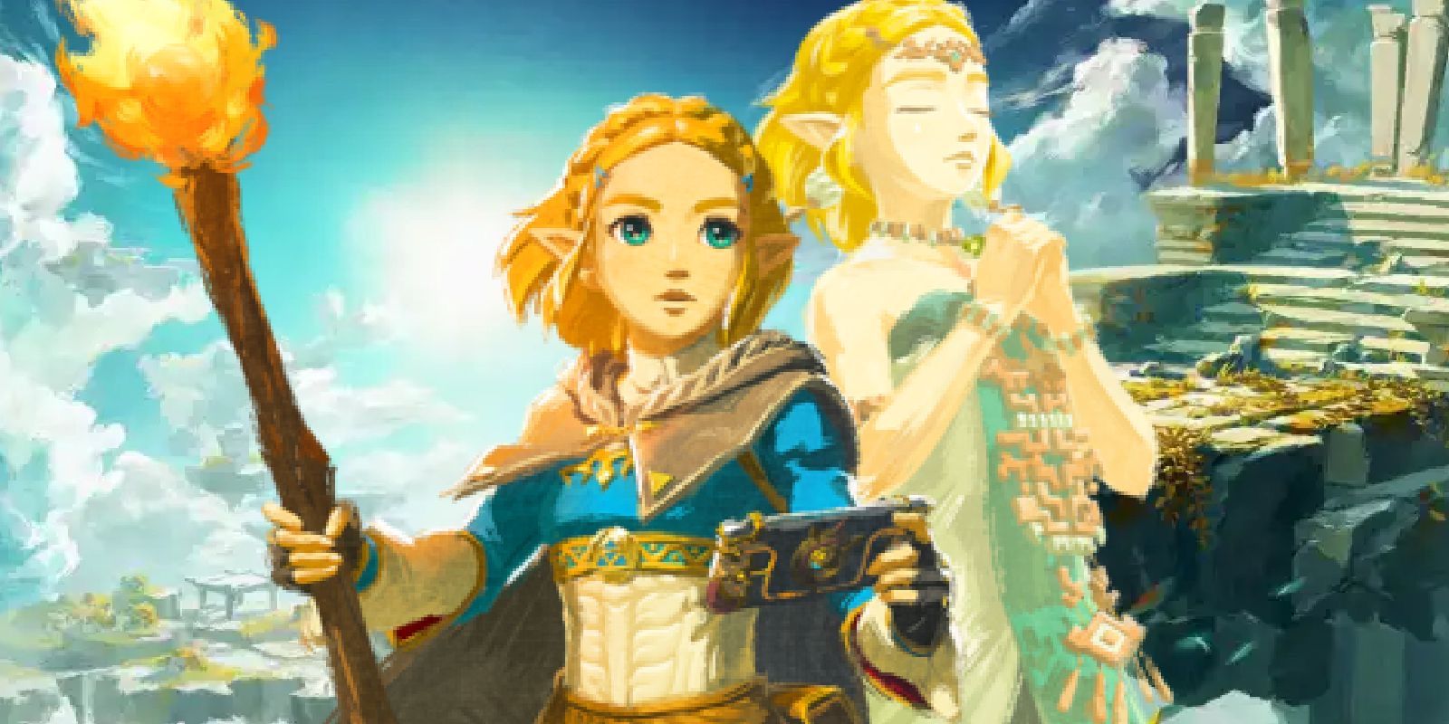 Princesa Zelda no passado e presente em Tears of the Kingdom