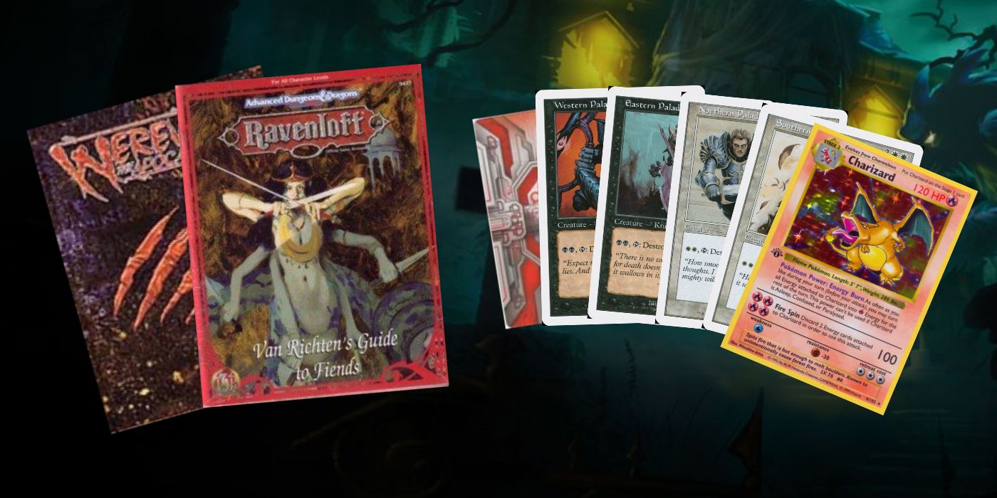 A collage of card and roleplaying games from Teeuwynn Woodruff