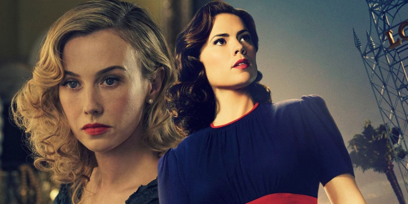 Split Image: Whitney Frost (Wynn Everett) and Peggy Carter (Hayley Atwell) in Agent Carter