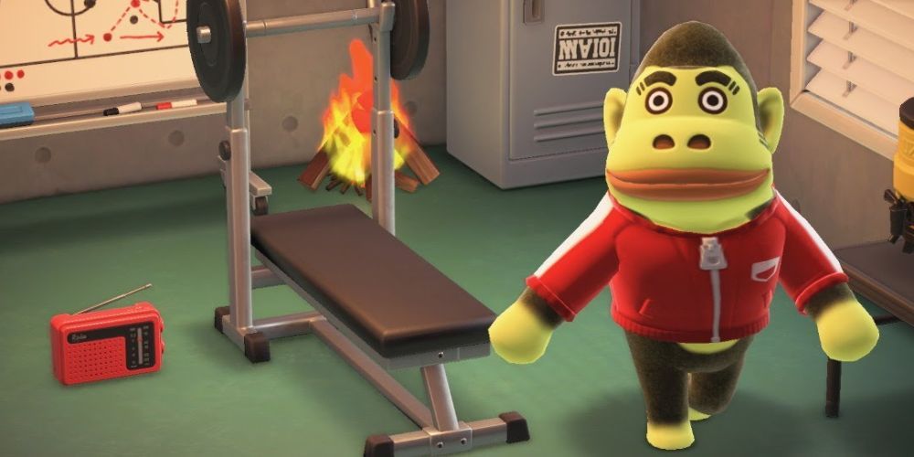 Al in his gym-like house in Animal Crossing_ New Horizons