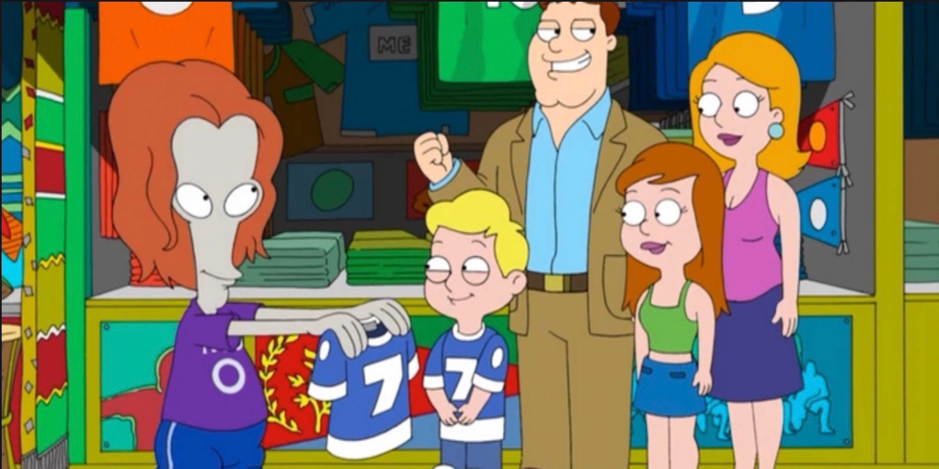Roger with his "other" family in "Family Affair" episode of American Dad