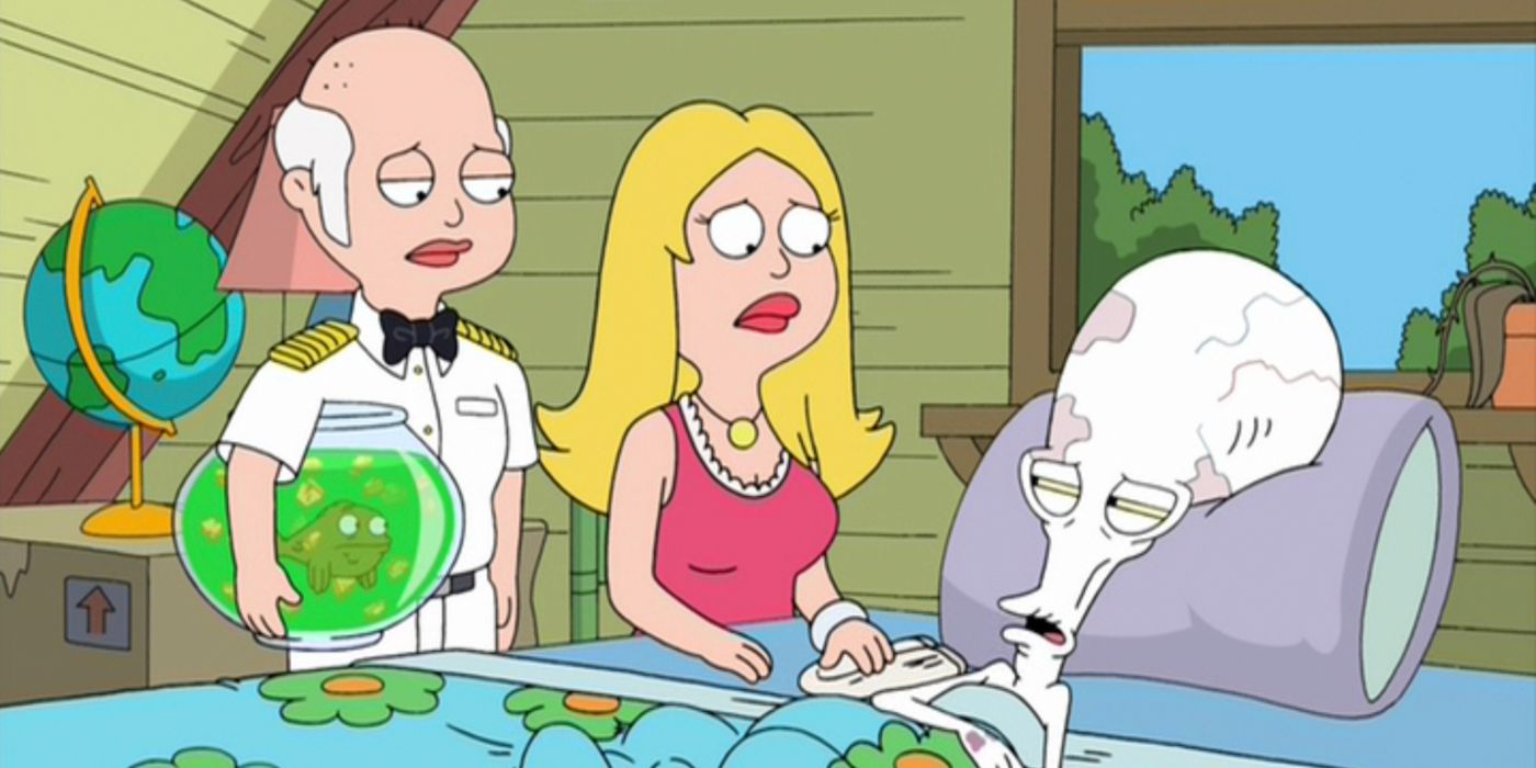 Roger on his deathbed of "Frannie 911" episode of American Dad