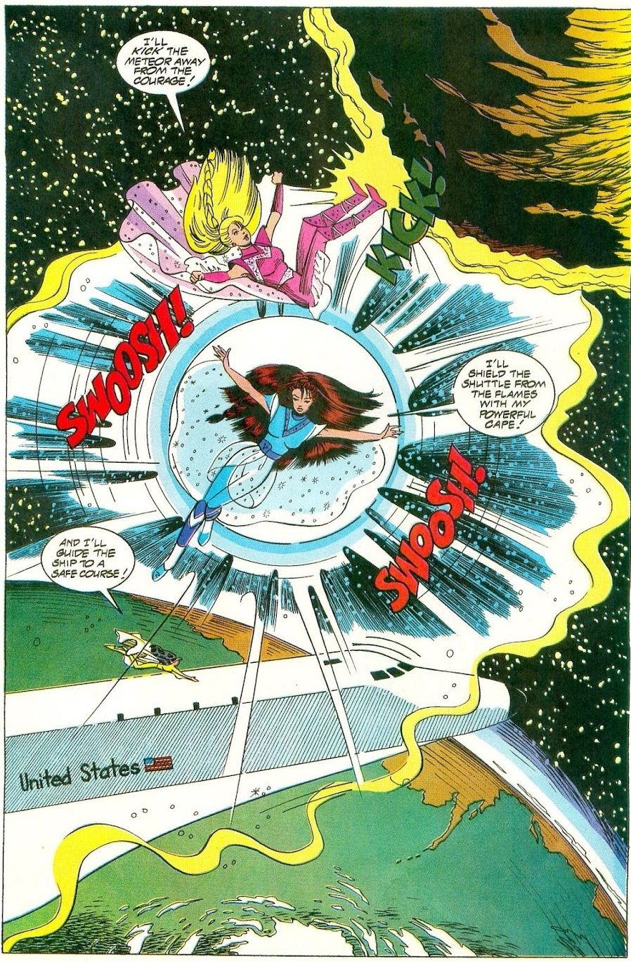 Barbie e os heróis voadores salvam o ônibus espacial