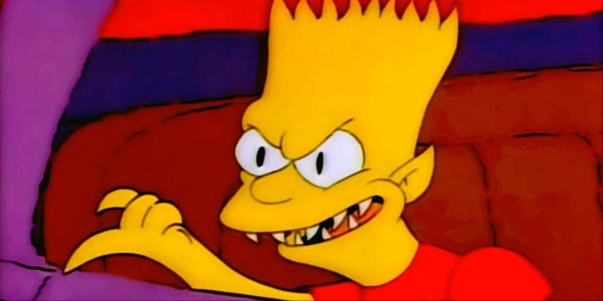 Bart Simpson parece diabólico em Os Simpsons Não há desgraça como o lar