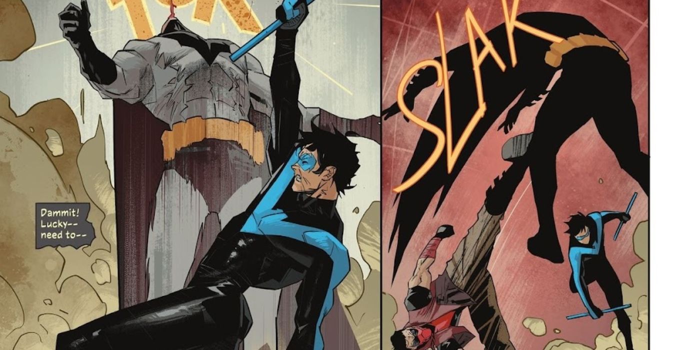 Asa Noturna e Capuz Vermelho lutam contra Batman em Batman #137 da DC Comics