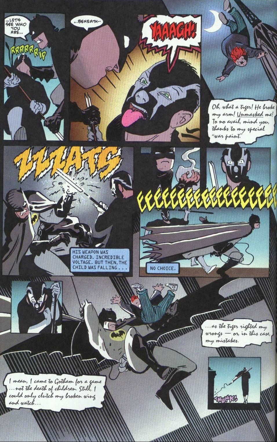 Batman fighting Grendel