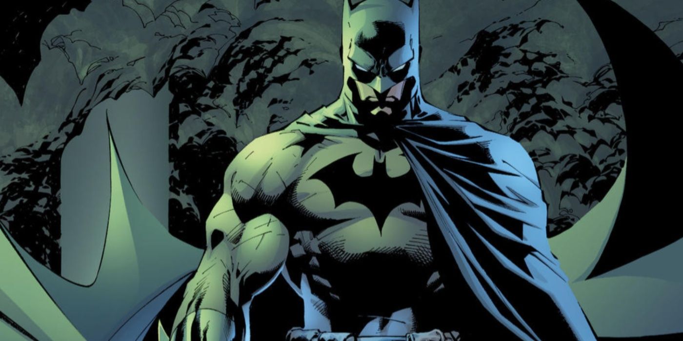 Batman na Batcaverna durante a história de Hush.
