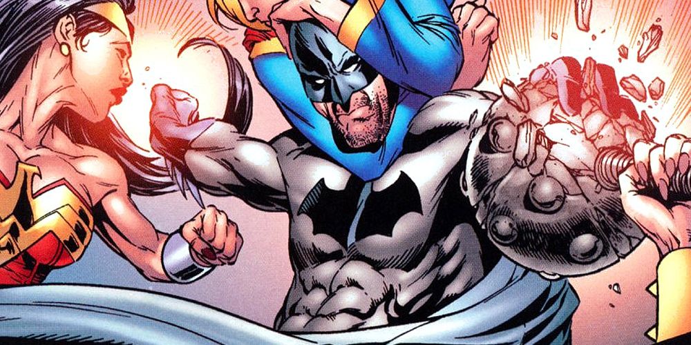 Batman bloqueia os ataques da Liga da Justiça em Superman/Batman