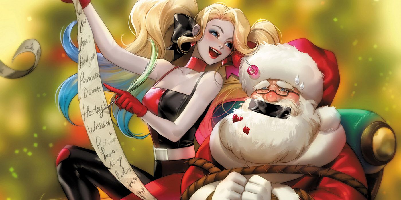 Harley Quinn and Santa Claus on Batman Silent Knight #2 variant cover.