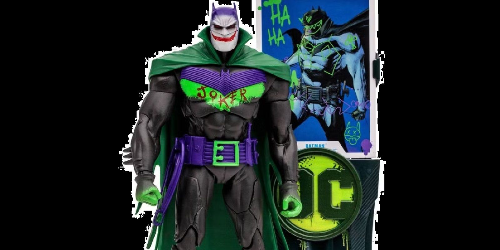 Batman: White Knight Joker figure from McFarlane Toys.
