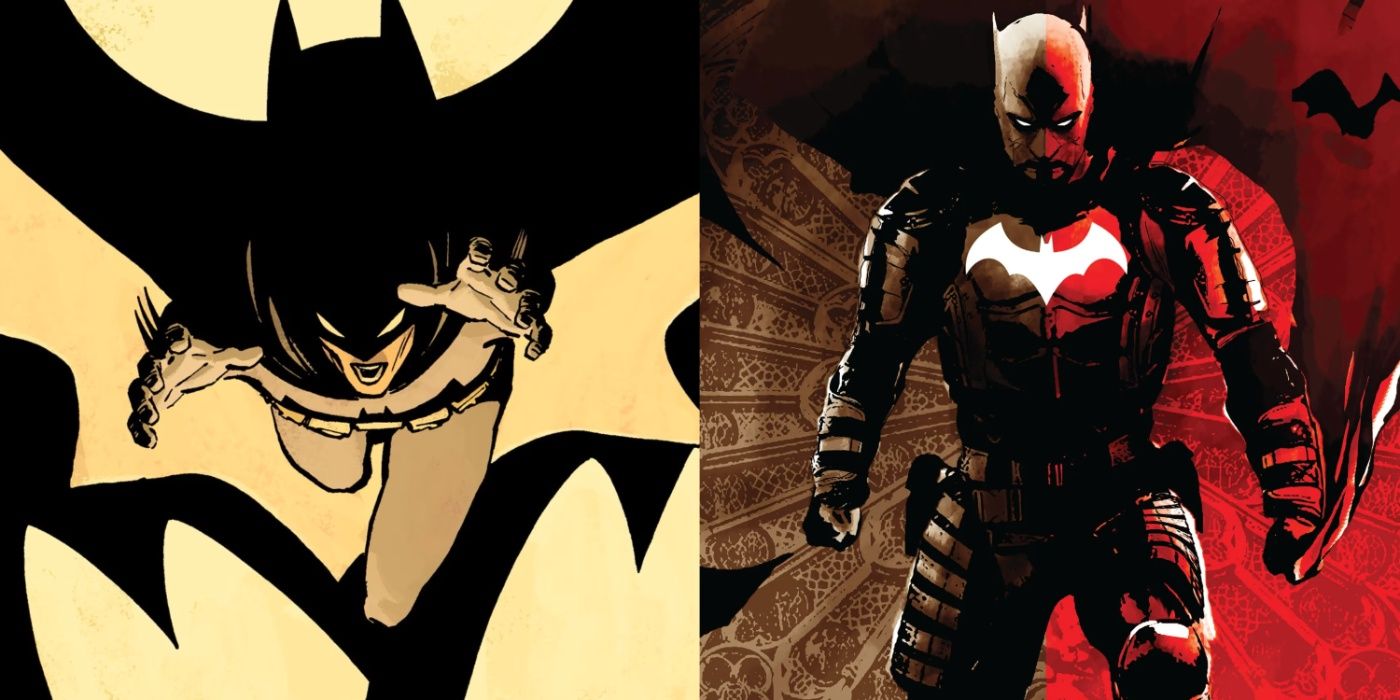 Split image of Batman in Year One and The Imposter cover art, respectively.
