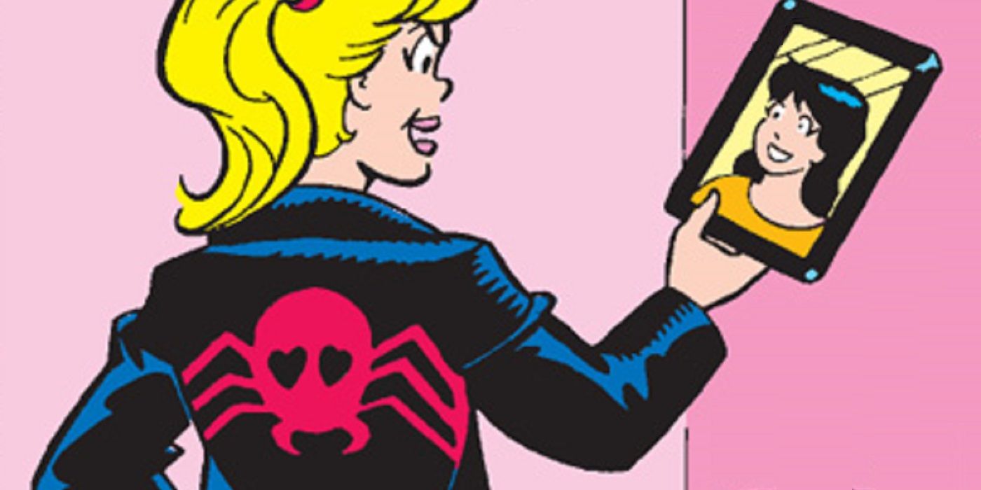 Betty wearing a Venom symbiote jacket