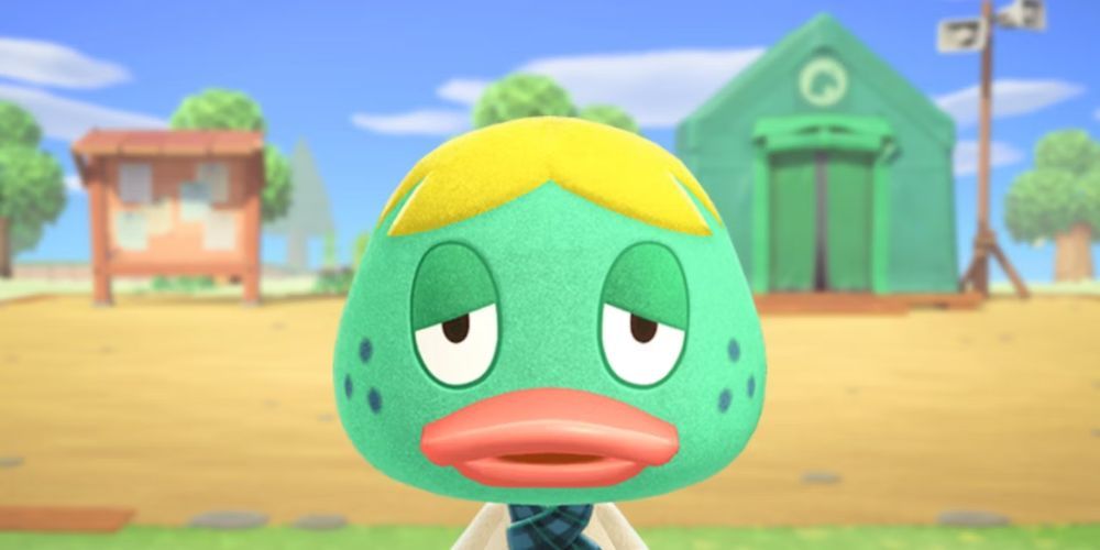 Close-up of Quillson in Animal Crossing_ New Horizons