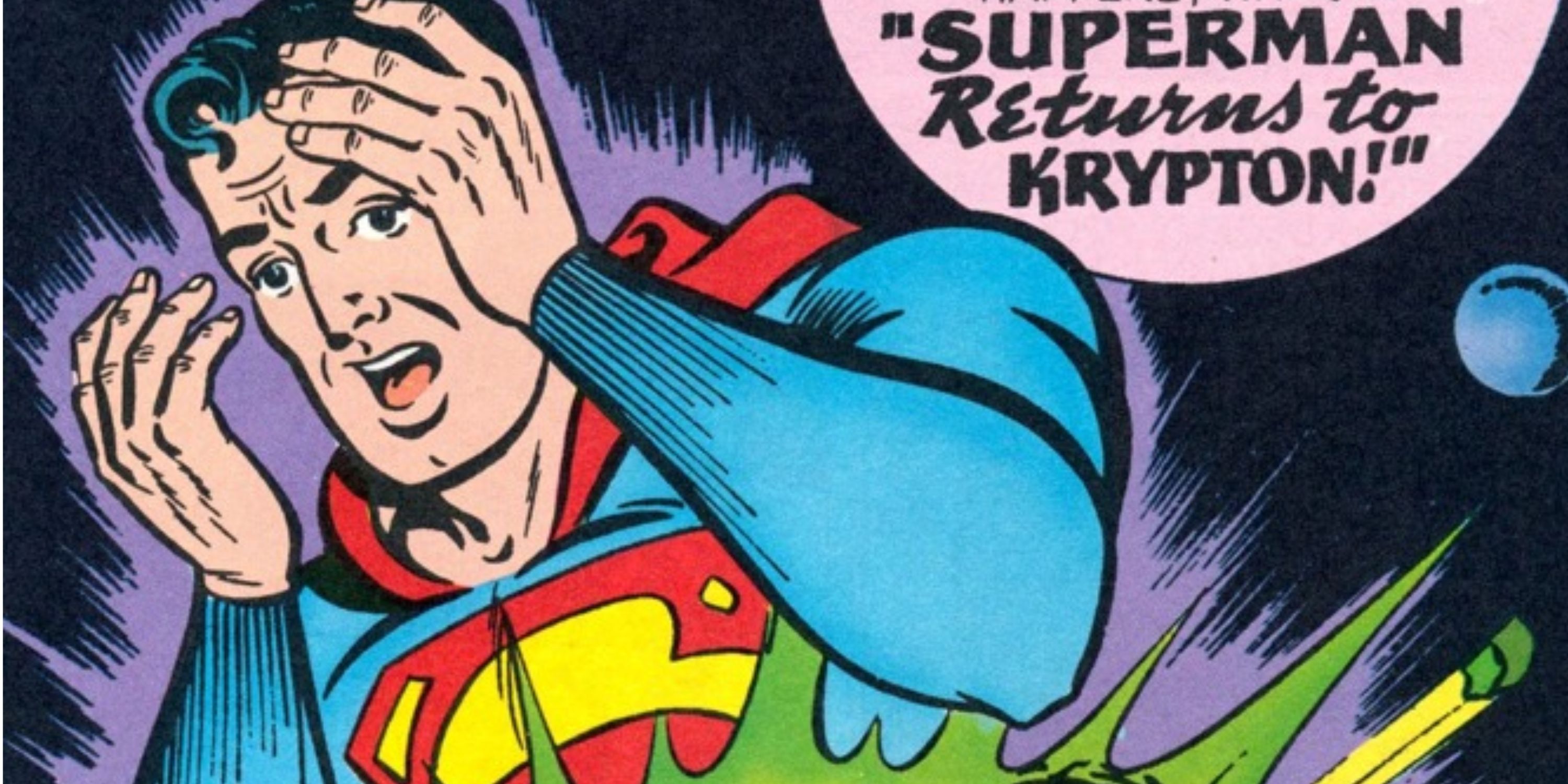 Superman assiste horrorizado à explosão de Krypton