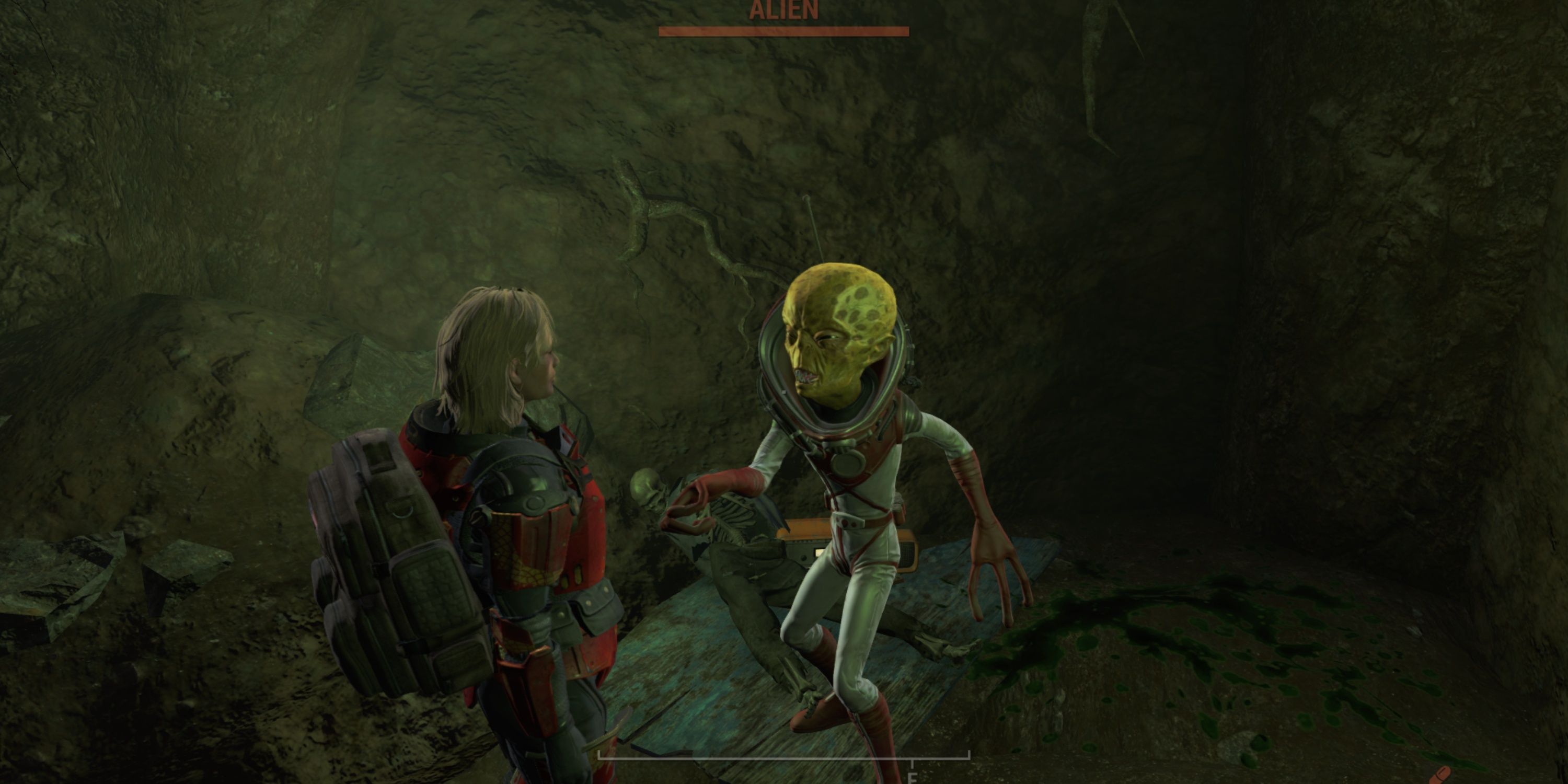 Um alienígena como eles aparecem durante Fallout 4