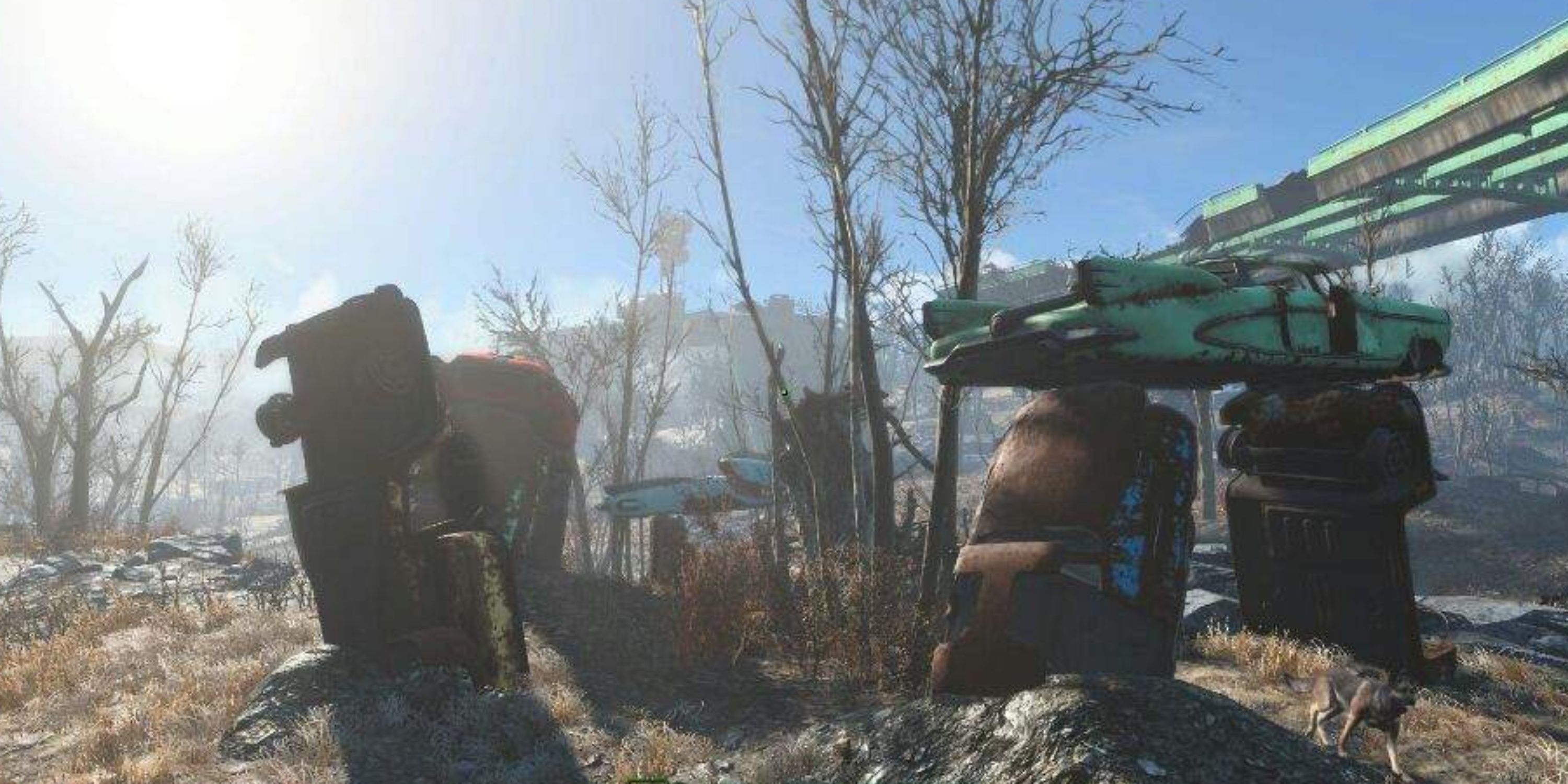 Carhenge, uma raridade encontrada no Commonwealth of Fallout 4