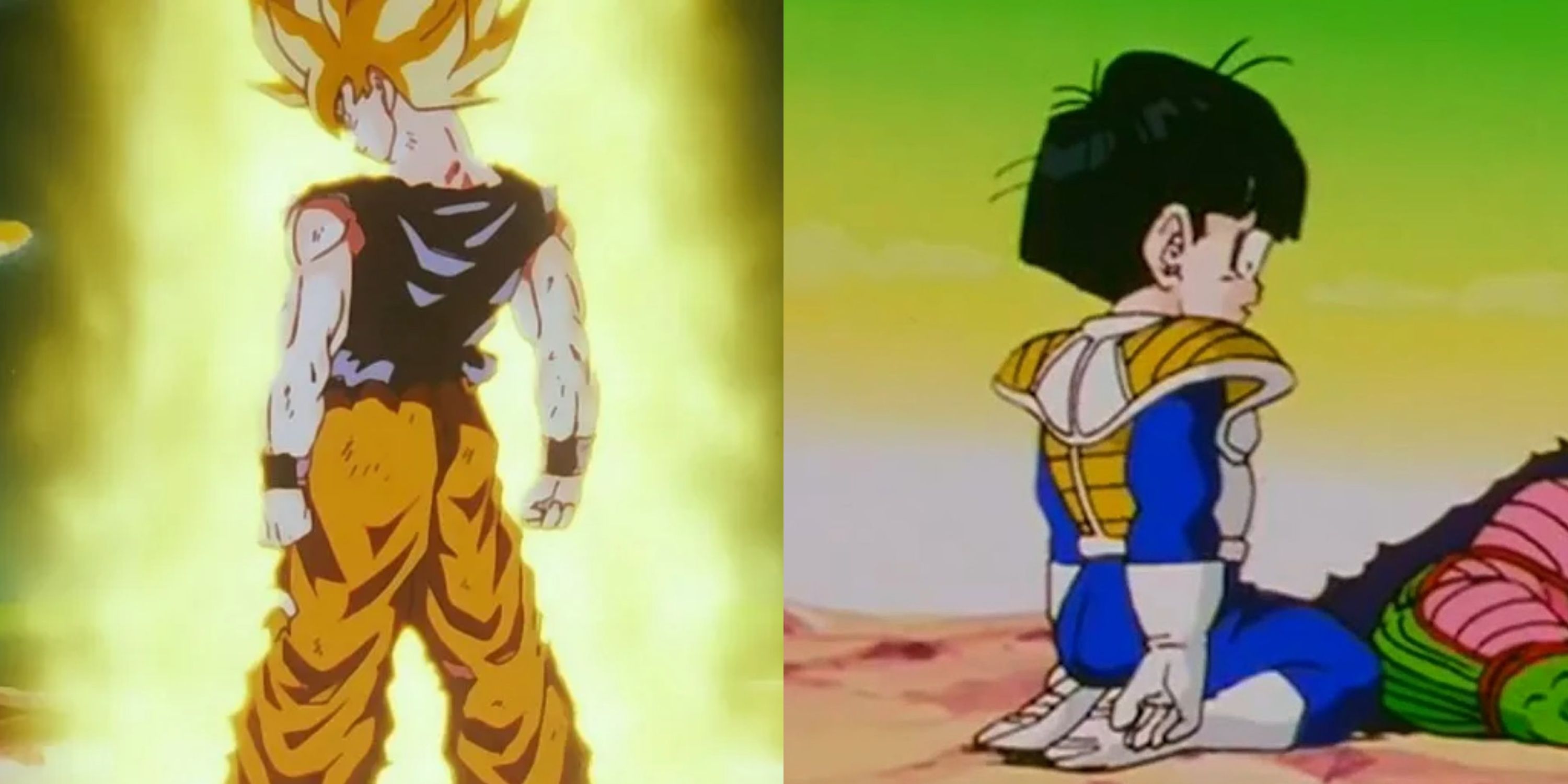 Goku and Gohan during the events of Dragon Ball Z's Frieza Saga