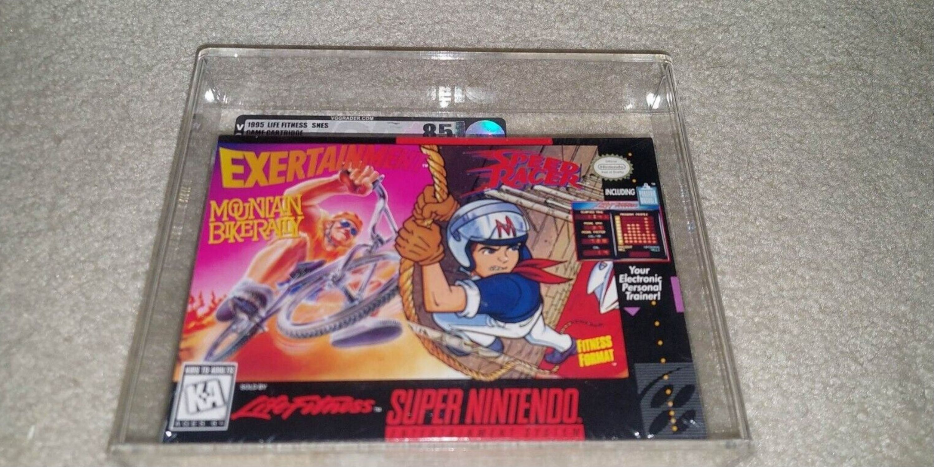 Exertainment Mountain Bike Rally & Speed ​​Racer SNES Game Cartridge in Box