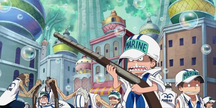 Jewelry Bonney dengan kemampuan Aging dan De-aging Marines di One Piece