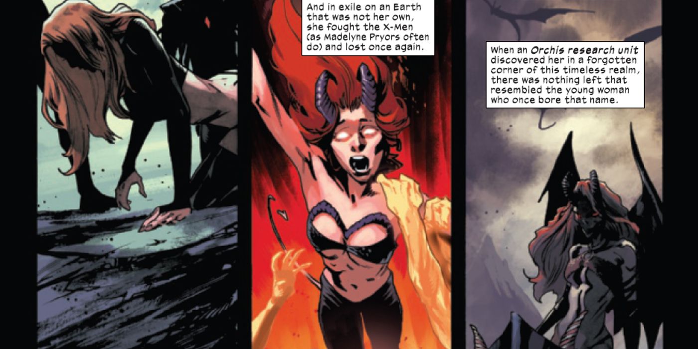 the dimensionally displaced alternate madelyne pryor being found by orchis in limbo