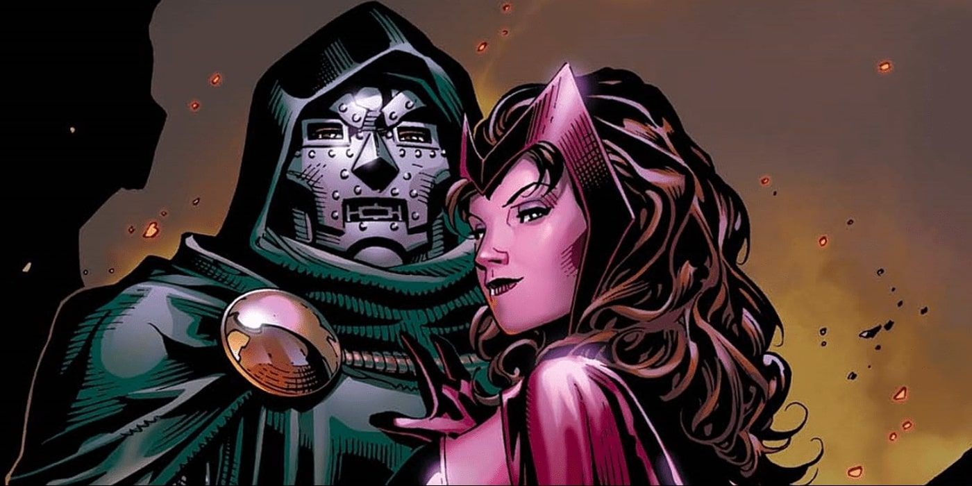 Doctor Doom and Scarlet Witch during the Avengers- Childrens' Crusade storyline