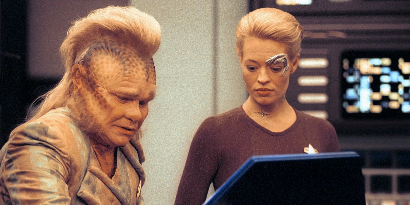 Ethan Phillips and Jeri Ryan are Neelix and Seven of Nine in Star Trek Voyager