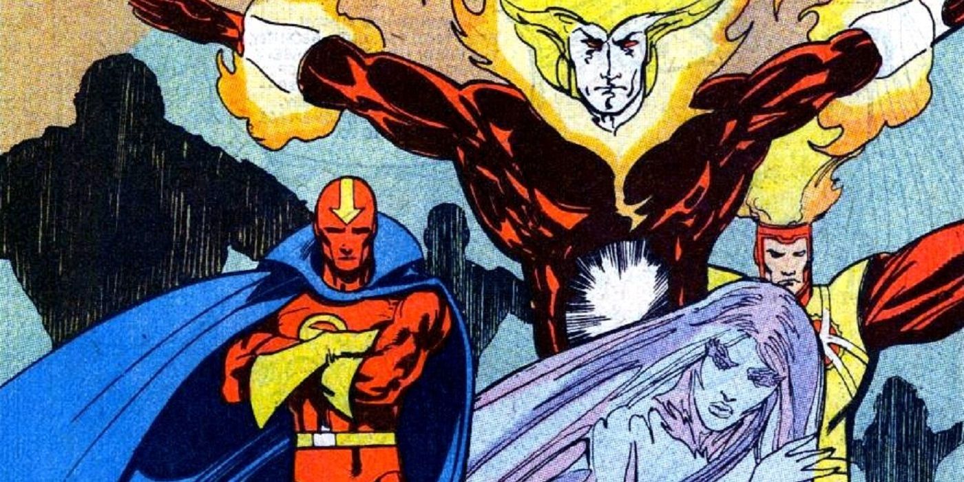 Firestorm, Red Tornado and other elementals of Earth