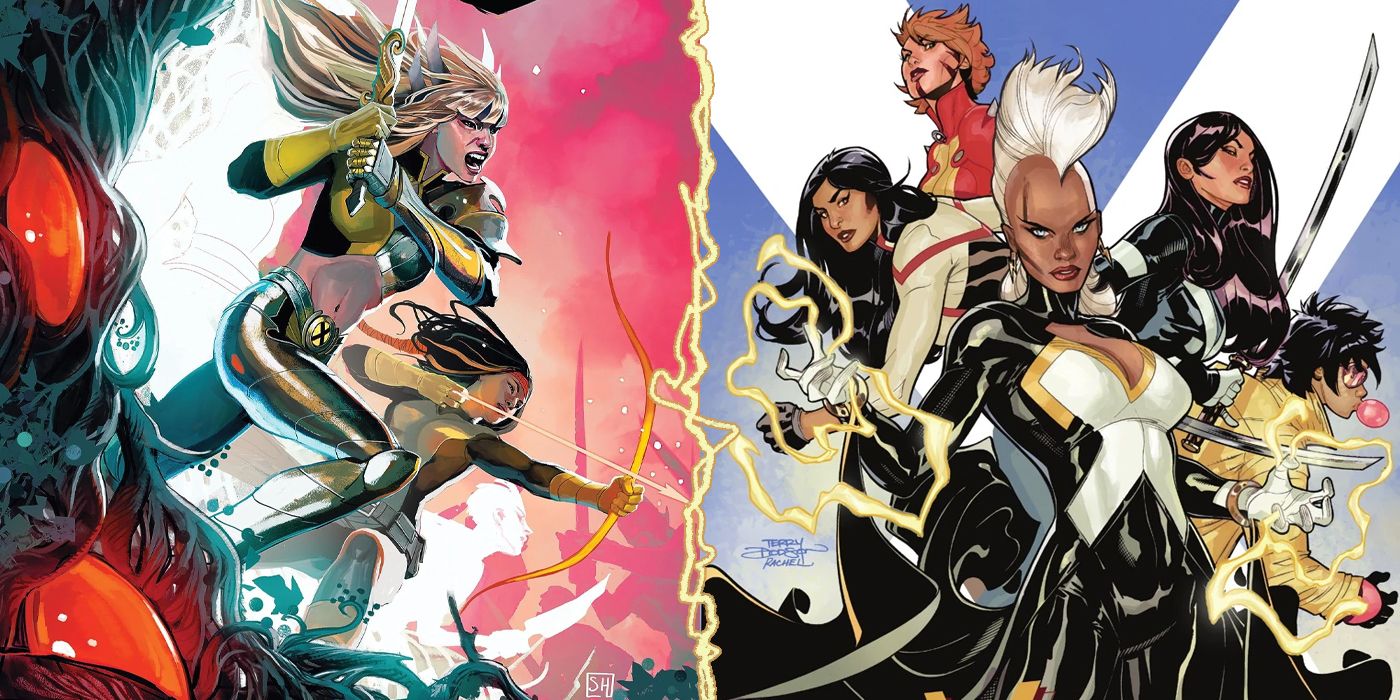 Side by side images of the covers from Realm of X and X-Men (2013)