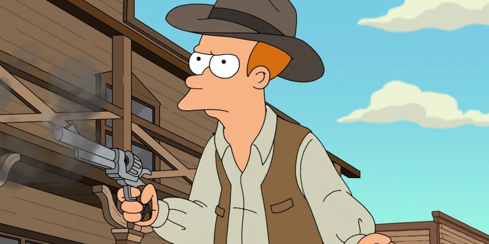 fry with a revolver in the Wild West