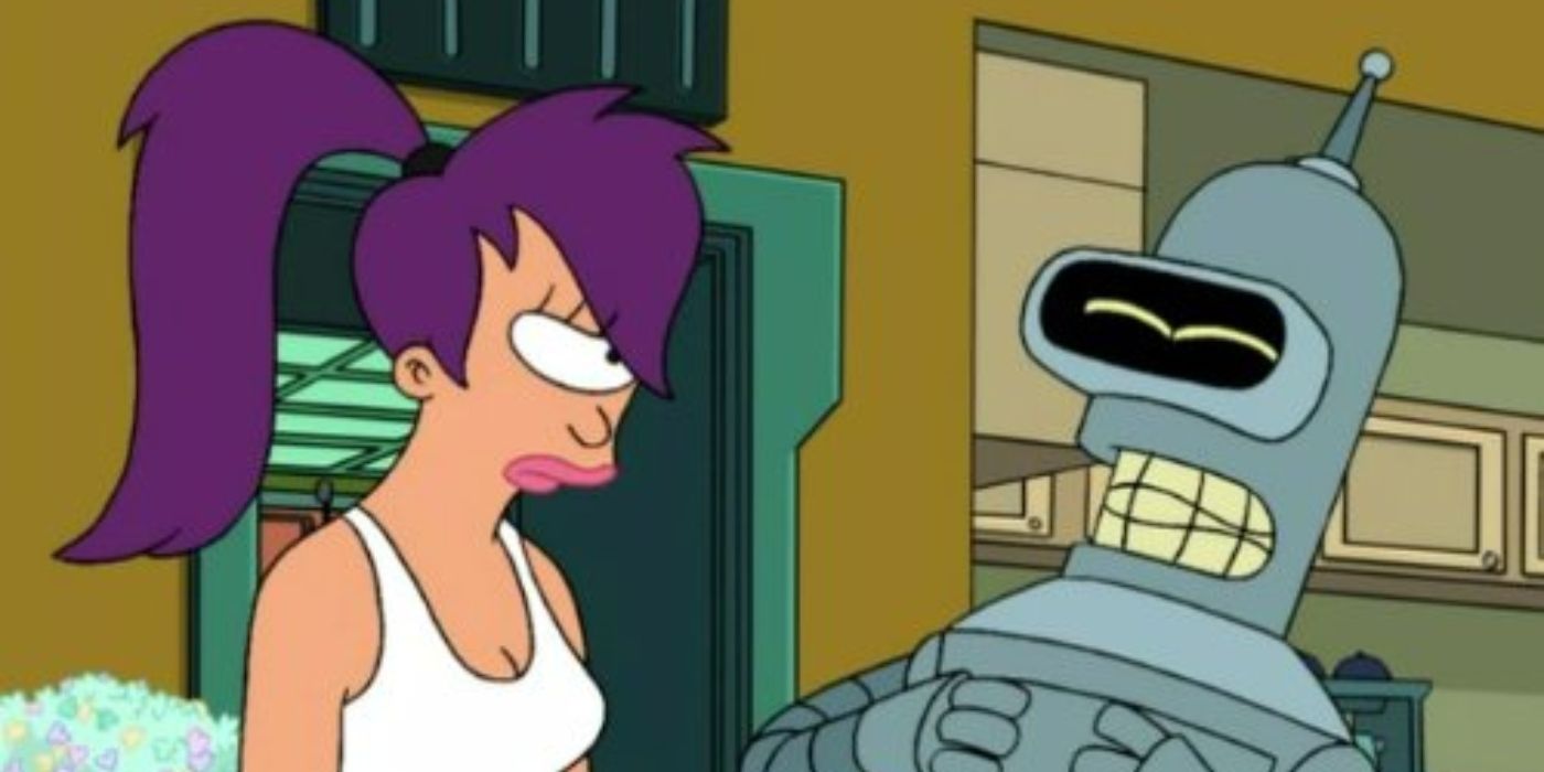 Bender ri de Leela na 4ª temporada 
