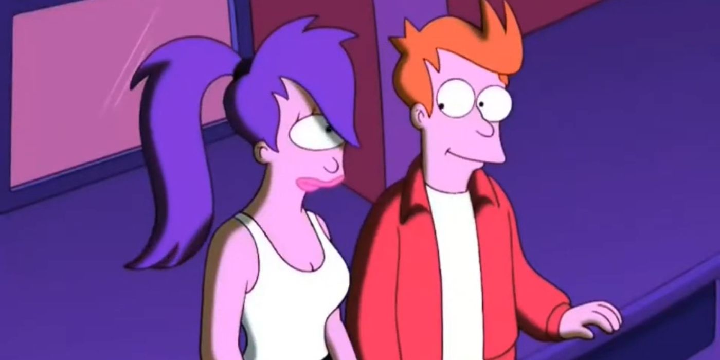 Fry e Leela compartilham um momento juntos na 4ª temporada 