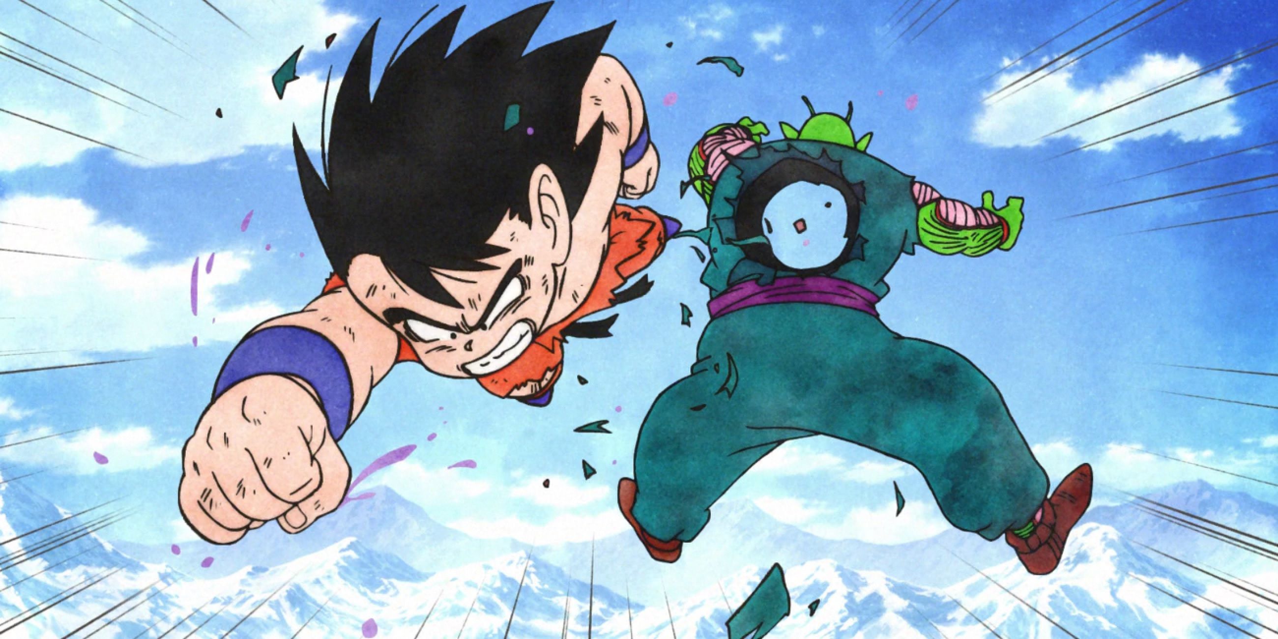 Goku punches a hole through King Piccolo in a flashback from Dragon Ball Super Broly