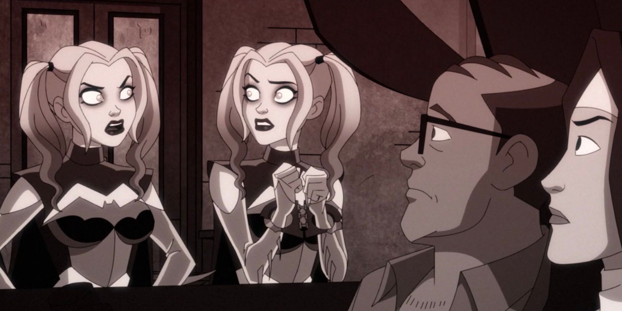 Harley Quinn discute com seu clone