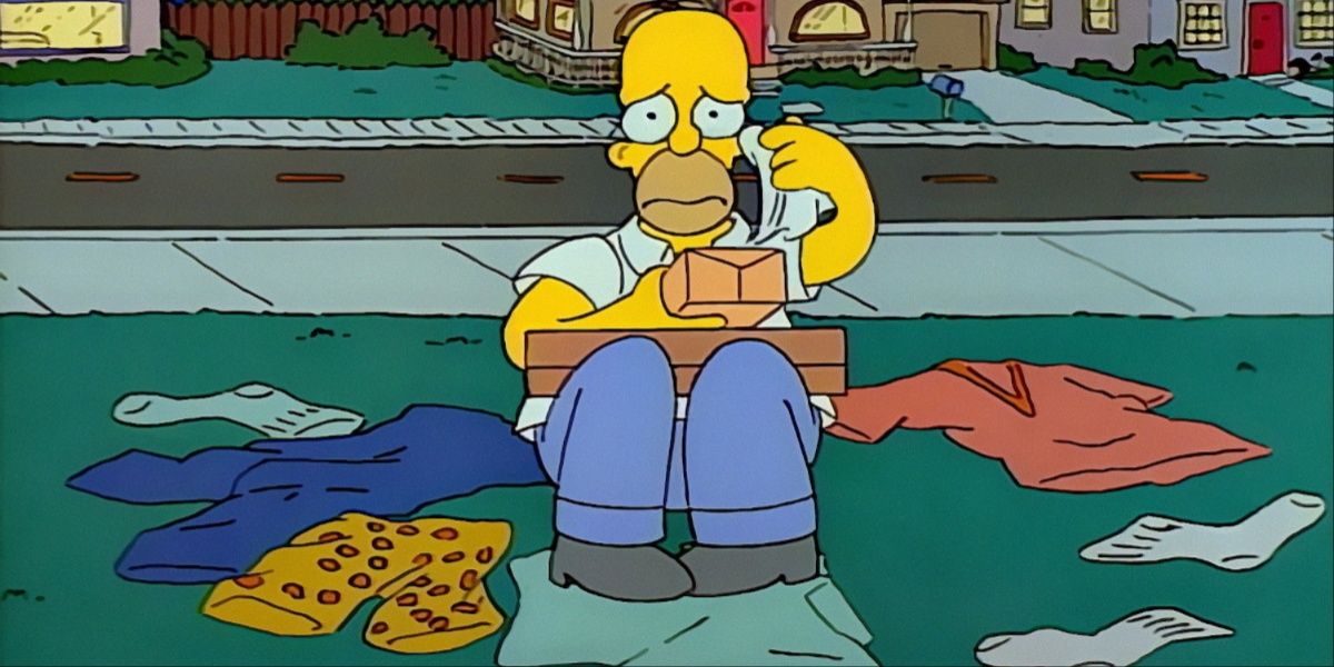Homer é expulso de casa em Os Simpsons 