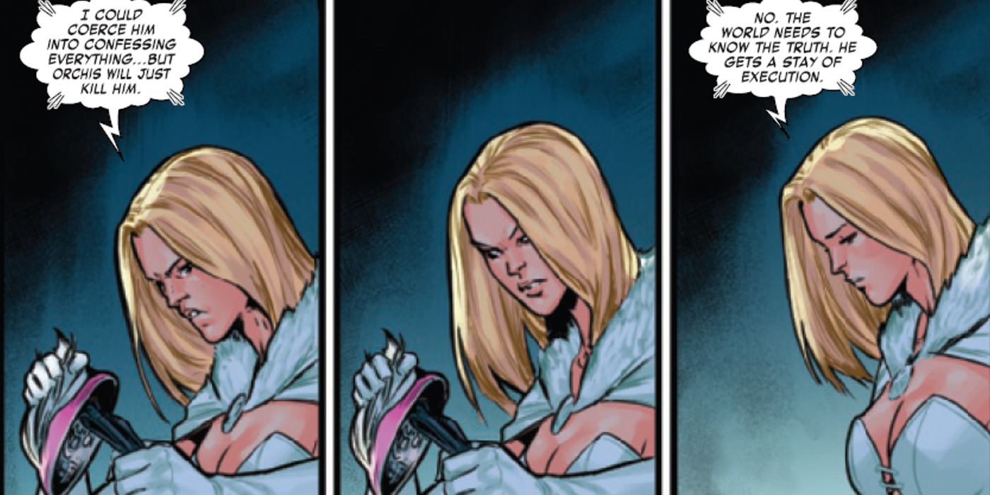 Emma Frost está considerando forçar Fei Long a confessar ser uma mutante impotente