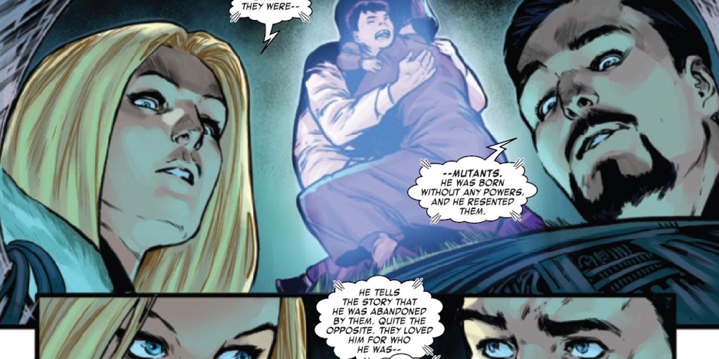 Emma Frost e Tony Stark descobrem que os pais de Fei Long eram mutantes