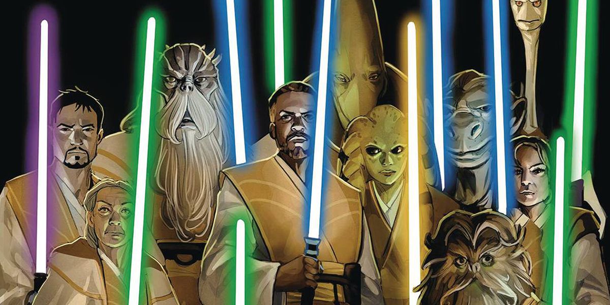 Jedi Gather on star wars high republic shadows of starlight #1 cover