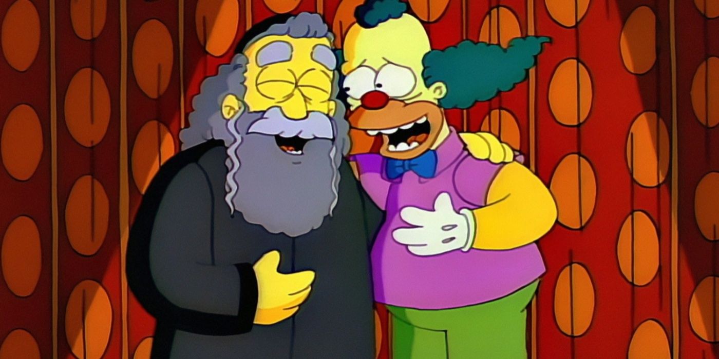 Krusty e seu pai em Os Simpsons