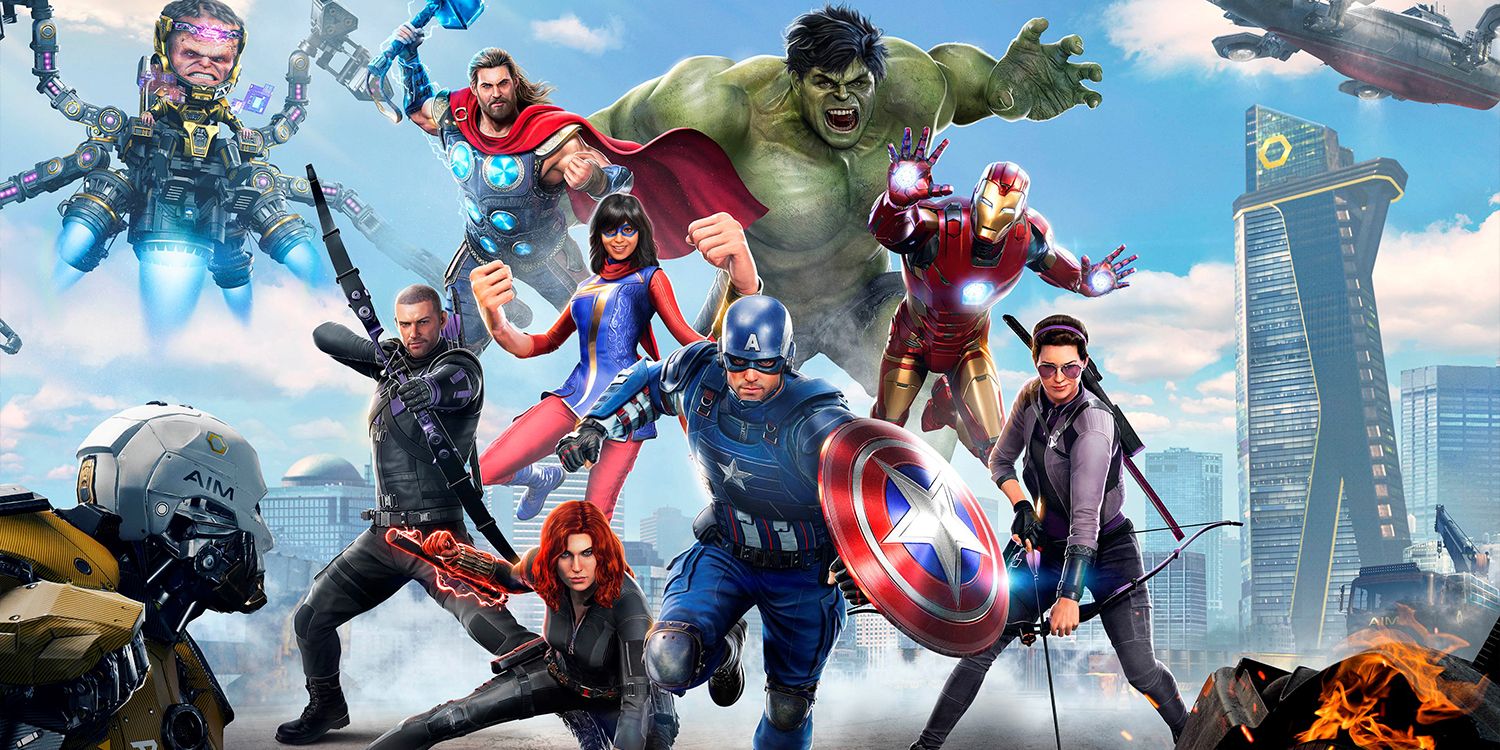 Marvel's Avengers game team image.