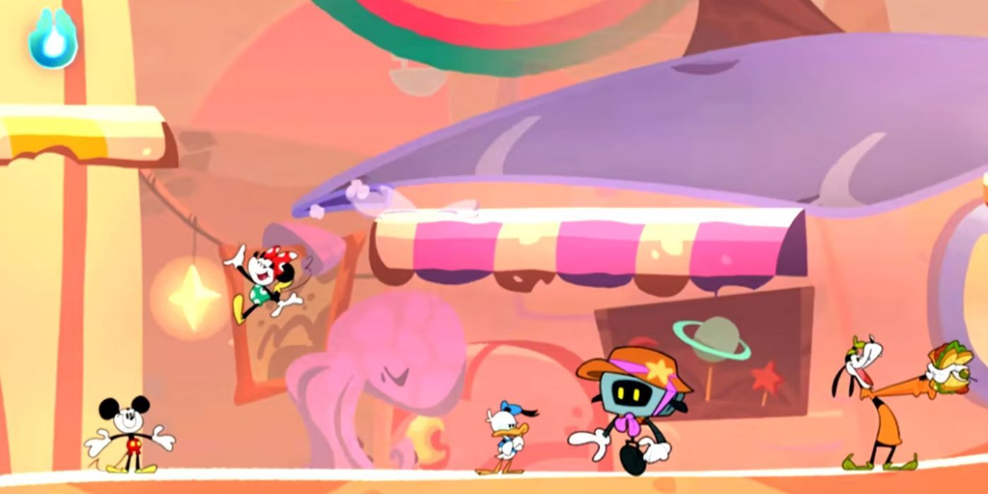 Mickey, Minnie, Donald e Pateta exploram um novo mundo