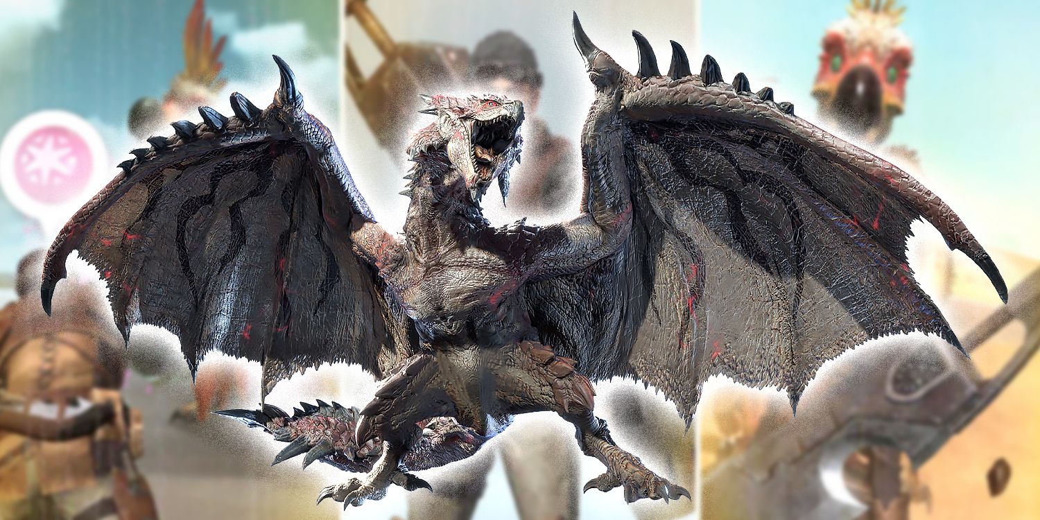 Monster Hunter Now Rathalos in front of collage-1