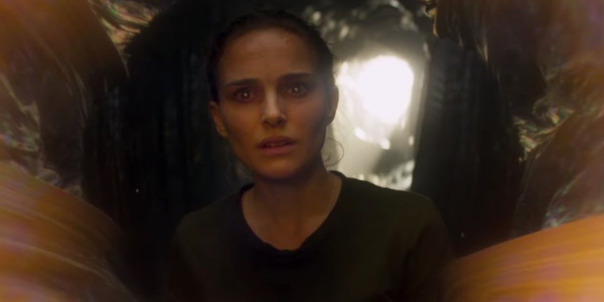 Natalie Portman is looking at alien mass in Annihilation.