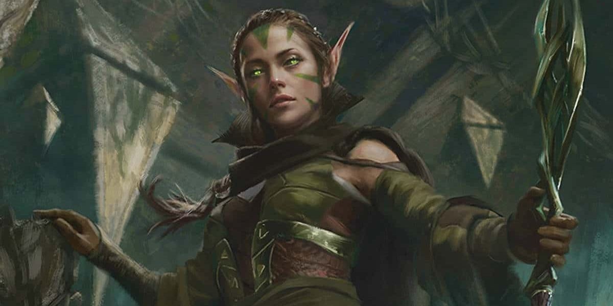 Nissa Revane as a circle of blighted druid